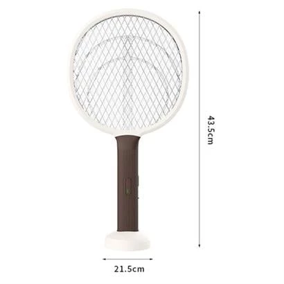 Sinek Öldürücü Şarjlı Masaüstü Standlı Mor Işık Sinek Kovucu 43cm Raket - 4