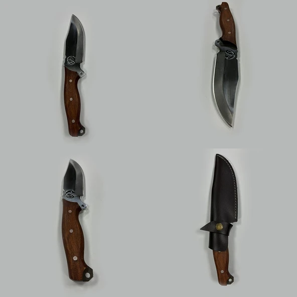 YekOutdoor El Yapımı Deri Kılıflı Outdoor & Kamp Bıçağı - 5