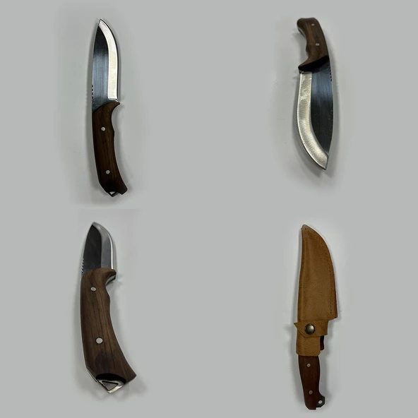 YekOutdoor El Yapımı Deri Kılıflı Outdoor Bıçak - 5