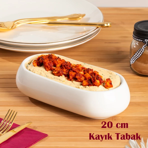 Porsima 900336 Porselen Kase Salata Kasesi Meze Tabağı Yemek Servis Tabağı Porselen Kayık Tabak