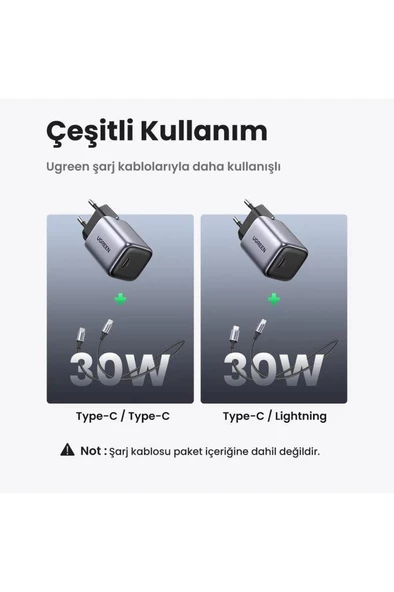 Ugreen Nexode 30 W Type-C Şarj Adaptörü - 2