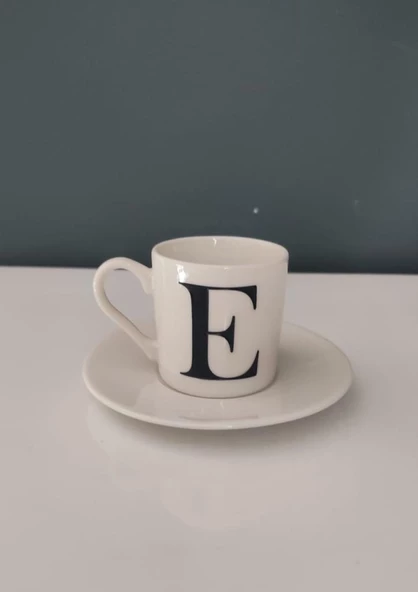 DECORIUM KUM E HARFLİ KAHVE FİNCANI