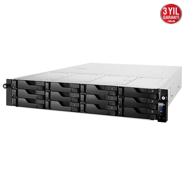 ASUSTOR AS6512RD-128GB ATOM QC C3538-128GB RAM-12-diskli RACK NAS SUNUCU