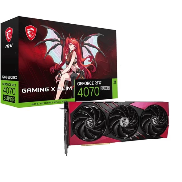 MSI 12GB RTX4070 SUPER GAMING X SLIM MLG GDDR6X HDMI-DP PCIE 4.0