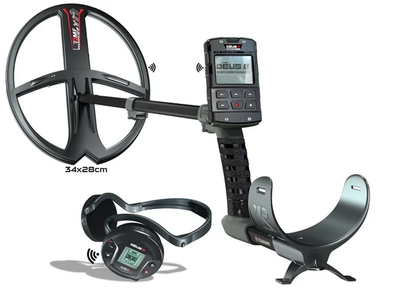 XP DEUS 2 Metal Dedektör - Ana Kontrol Ünitesi WS6 Kablosuz Kulaklık 34x28cm FMF Başlık İle