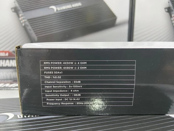 DIAMOND DA-2450.4 4X50RMS 2750W 4KANALLI OTO ANFİ - 2