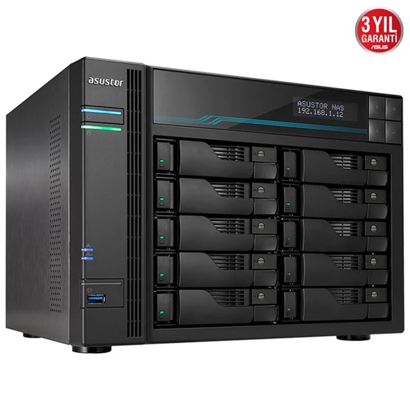 ASUSTOR AS6510T-64GB ATOM C3538 64GB RAM-10-diskli Nas Server (Disksiz) - 5