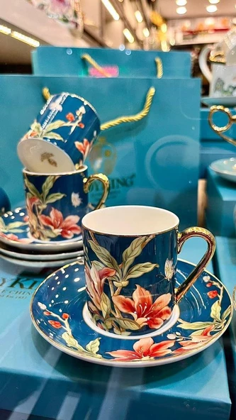 ROYKING DEBORA 6 LI KAHVE FİNCANI  BONE CHINA