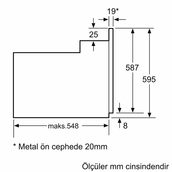 Bosch HBF512BB1T Siyah Ankastre Fırın - 5