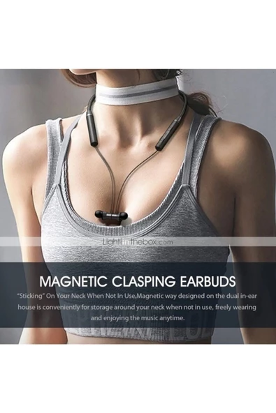 Huawei P30 Uyumlu Ense Tipi Su geçirmez Sporcu Kulaklığı - Resim 4