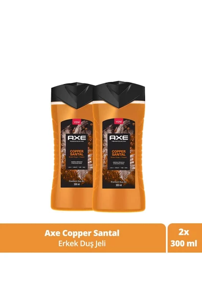 Axe Premium Collection Duş Jeli Copper Santal 3 In 1 Vücut Saç Yüz 300 ml X2