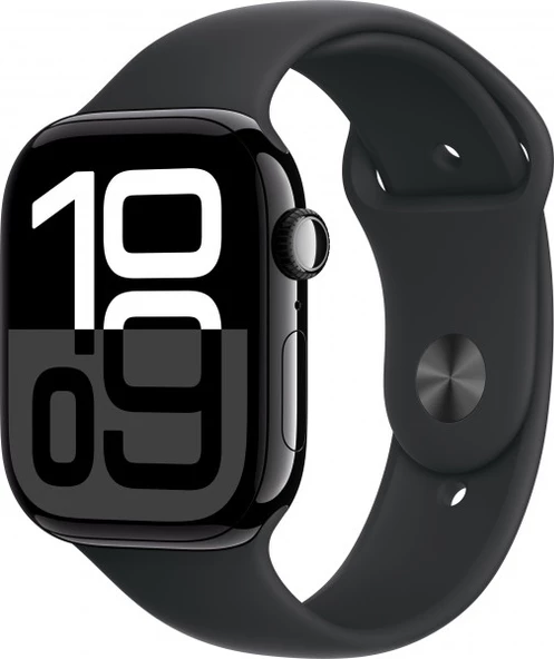 Apple Watch Series 10 Gps + Cellular 46MM Jet Black Aluminium Case With Black Sport Band - S/m