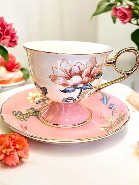 ROYKING ZOA 2 Lİ ÇAY FİNCANI BONE CHINA