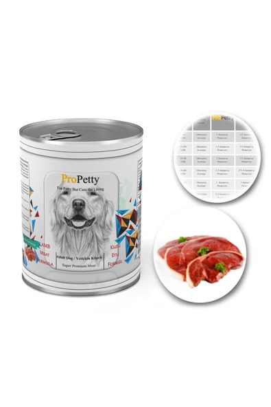Tahılsız Yetişkin Kuzu Etli Konserve Mama 24 x 415 Gr.
