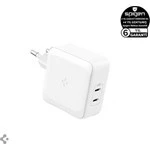 Spigen 45W USB-C 2 Port Adaptör - Hızlı Şarj Aleti iPhone & Android & iPad & MacBook Type-C Değiştirilebilir Başlık PE2010 - ACH02613