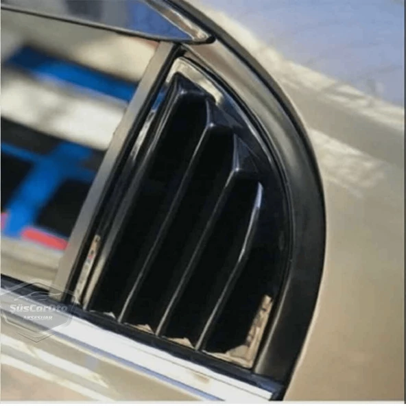 Honda Civic FD6 2006-2011 Uyumlu Kelebek Cam Izgarası Kelebek Cam Vizörü Havalandırma Sağ Sol Takım Parlak Siyah - Resim 7