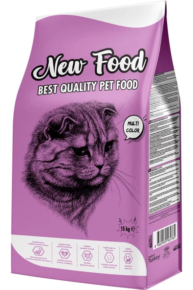 NEW FOOD YETİŞKİN MULTICOLOR KEDİ MAMASI 15 KG