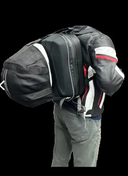 Forte Gt 70434 Diama Motosiklet Sırt Ve Omuz Çantası + Kask Taşıma Kılıfı Hediye - 6