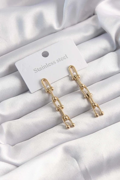 Altın Renk Sallantılı Tiffany Model Küpe - EBJ241123W28275 ürün görseli