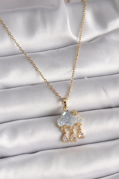 Altın Renk Sallantılı Tiffany Model Küpe - EBJ241123W28275 - Resim 3