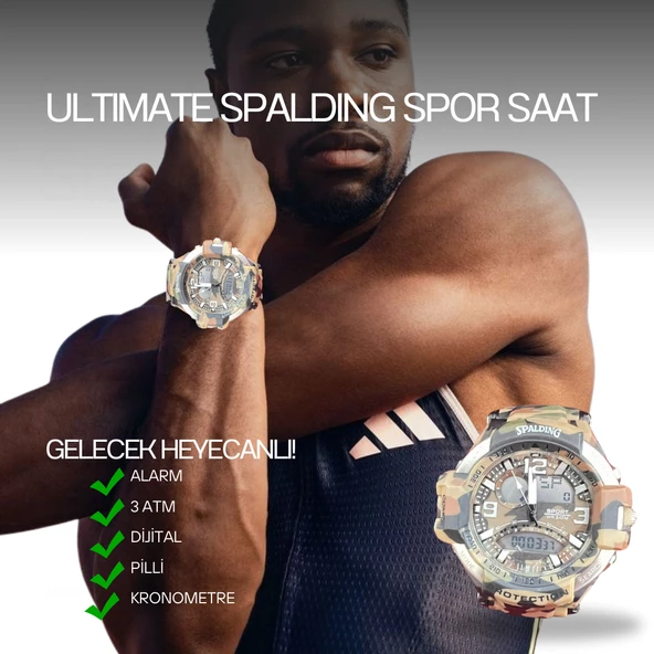 SPALDING SP-126 DİJİTAL VE ANALOG SPOR SAAT