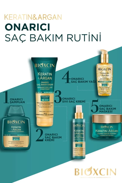 Bioxcin Keratin & Argan Onarıcı Bakım Maskesi 225 ml - 6