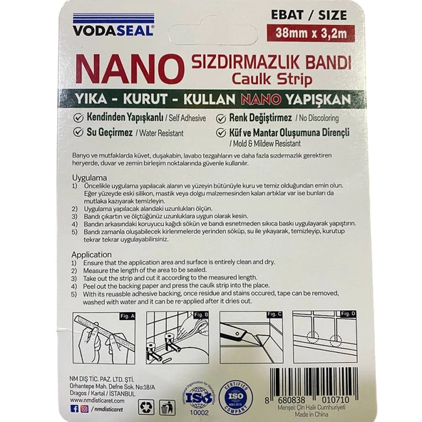 Vodaseal Sızdırmazlık Bandı Şeffaf 38MM X 3.2MT - 2