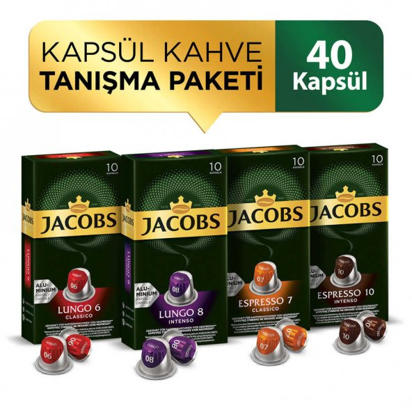 Jacobs Kapsül Kahve Tanışma Paketi 40 Kapsül