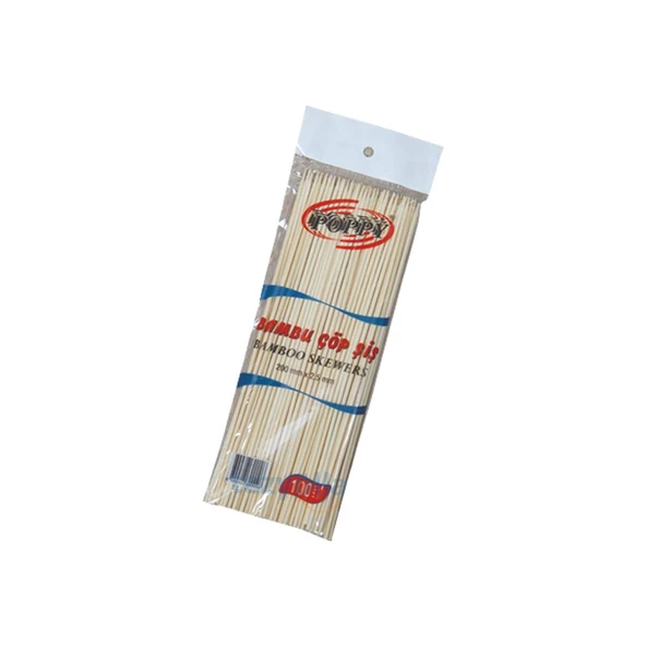 Poppy Çöp Şiş 20 cm (100 Adet)