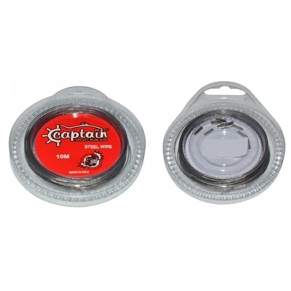 Captain Çelik Tel 10mt Klipsli Steel Wire Leader