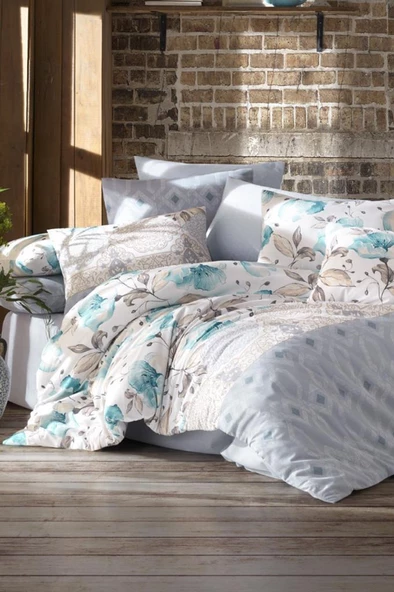 Rossa Çift Kişilik Nevresim Takımı Turkuaz ürün görseli