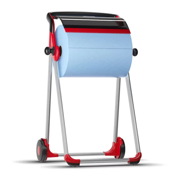 Tork Dıştan Çekmeli Havlu Dispenseri Seyyar Ayaklı Kırmızı-Siyah (652008) - 2