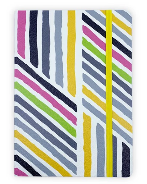 Victorias Sert Kapaklı Çizgili Bloknot No:14