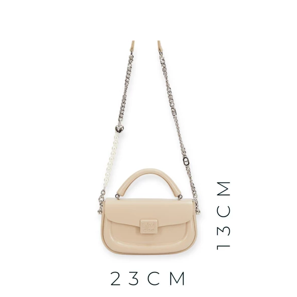 Levidor Özel Renk El Ve Kol Çantası Olarak Tasarlanmış Suni Deri Bayan Omuz Çantası LEVDR.7363930234KRM - Resim 2