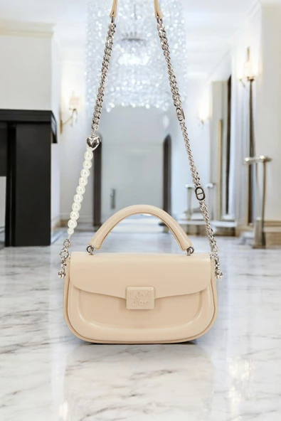 Levidor Özel Renk El Ve Kol Çantası Olarak Tasarlanmış Suni Deri Bayan Omuz Çantası LEVDR.7363930234KRM ürün görseli