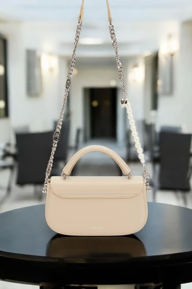 Levidor Özel Renk El Ve Kol Çantası Olarak Tasarlanmış Suni Deri Bayan Omuz Çantası LEVDR.7363930234KRM - Resim 4