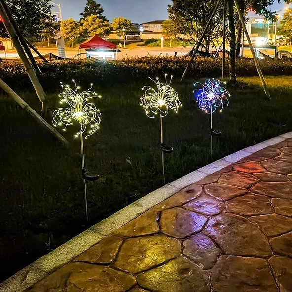 Solar Güneş Enerjili Bahçe Karahindiba 120 Led Aydınlatma - 6