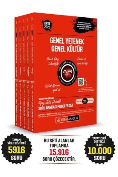 Pegem Soru Bankası Seti - (5 Kitap) Genel Kültür Genel Yetenek