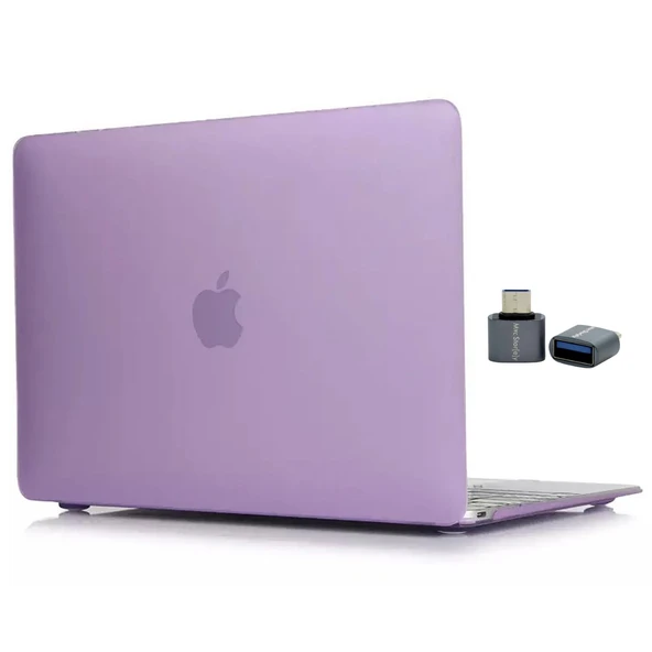 Macbook Air M1 Kılıf 13 inç Mat Buzlu Flu (TouchID'li M1 Air) A2337 A2179 A1932 ile Uyumlu - 5