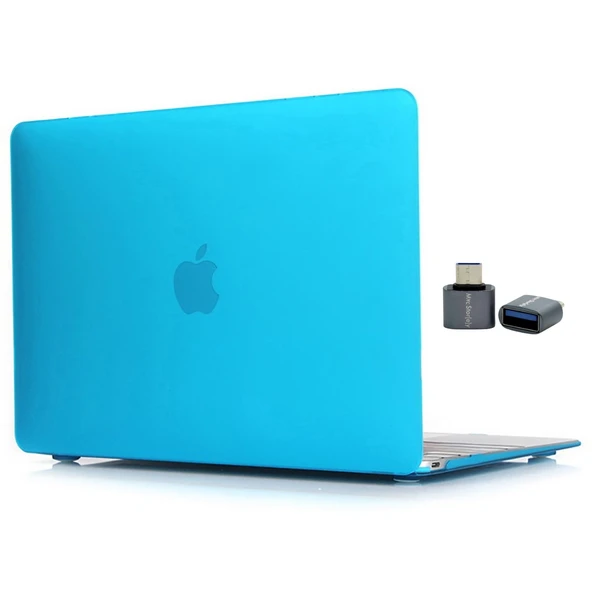 Macbook Air M1 Kılıf 13 inç Mat Buzlu Flu (TouchID'li M1 Air) A2337 A2179 A1932 ile Uyumlu - 8