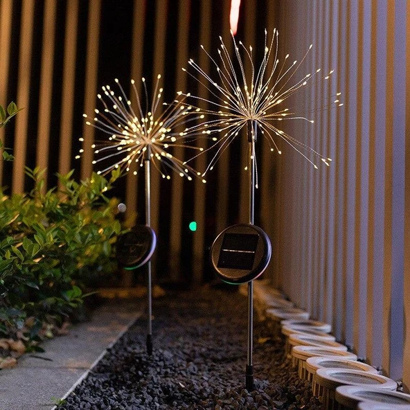 Solar Güneş Enerjili Bahçe Karahindiba 120 Led Aydınlatma - 4
