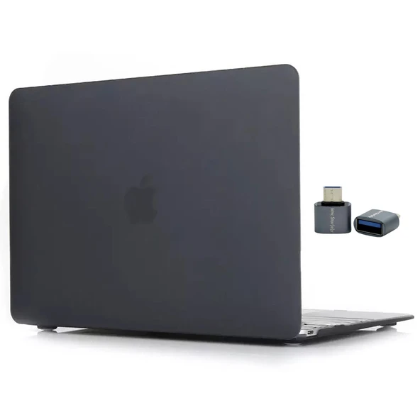 Macbook Air M1 Kılıf 13 inç Mat Buzlu Flu (TouchID'li M1 Air) A2337 A2179 A1932 ile Uyumlu - 1