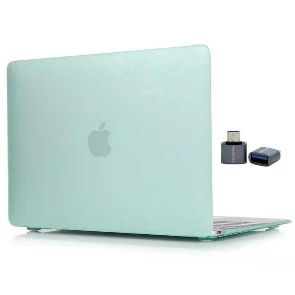 Macbook Air M1 Kılıf 13 inç Mat Buzlu Flu (TouchID'li M1 Air) A2337 A2179 A1932 ile Uyumlu - 6