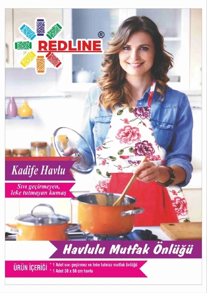 NİVEMESHOME GÜL KURUSU KADİFE HAVLULU MUTFAK ÖNLÜĞÜ - 7