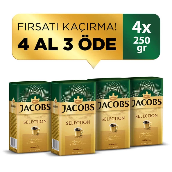 Jacobs Selection Filtre Kahve 250 gr 4 Al 3 Öde