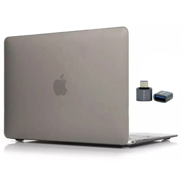 Macbook Air M1 Kılıf 13 inç Mat Buzlu Flu (TouchID'li M1 Air) A2337 A2179 A1932 ile Uyumlu - 7