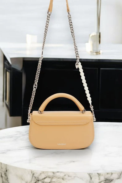 Levidor Özel Renk El Ve Kol Çantası Olarak Tasarlanmış Suni Deri Bayan Omuz Çantası LEVDR.7363930234KHV - Resim 5