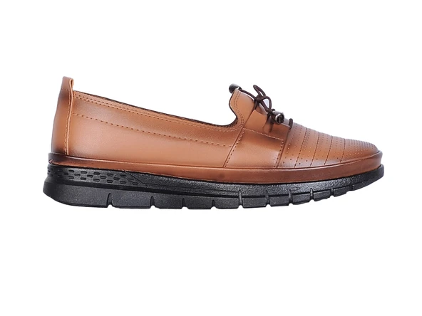 Wanetti 130 Kahverengi Kadın Babet Ayakkabı - Resim 4