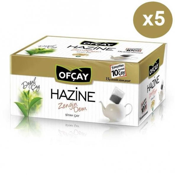 Ofçay Hazine Zengindem Demlik Poşet Çay 30 x 15 gr x 5 PAKET