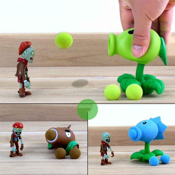 Plants And Zombies Zombi Ve Bitkiler + figür + toplar - 4